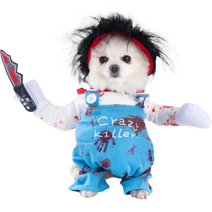 Playful Pet Outfit with Whimsical Holiday Themes and Easy Fit