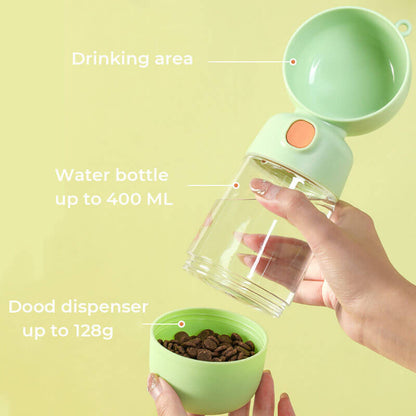 Portable Bottle for Pet Food and Water