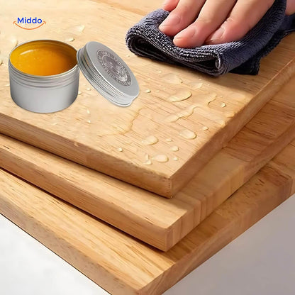 Leather and Wood Polish Balm, Scratch Remover + Brush