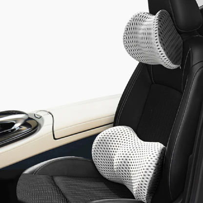Neck and Lumbar Support Pillow for Cars – Mesh Design