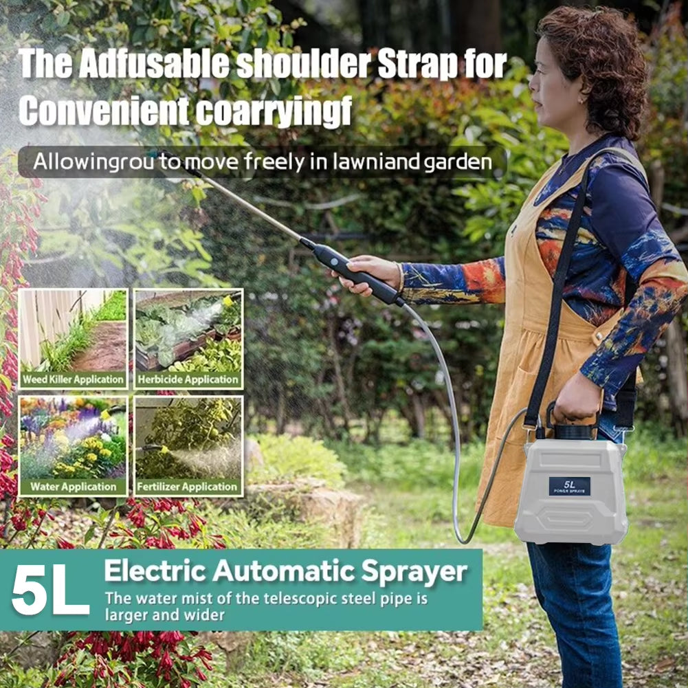 Electric Garden Sprayer for Plant Maintenance and Cleaning Automation