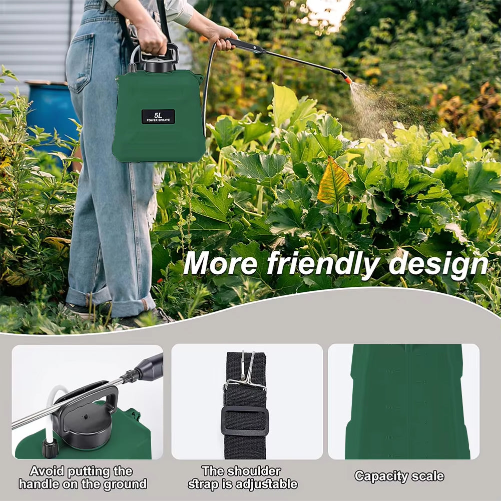 Electric Garden Sprayer for Plant Maintenance and Cleaning Automation