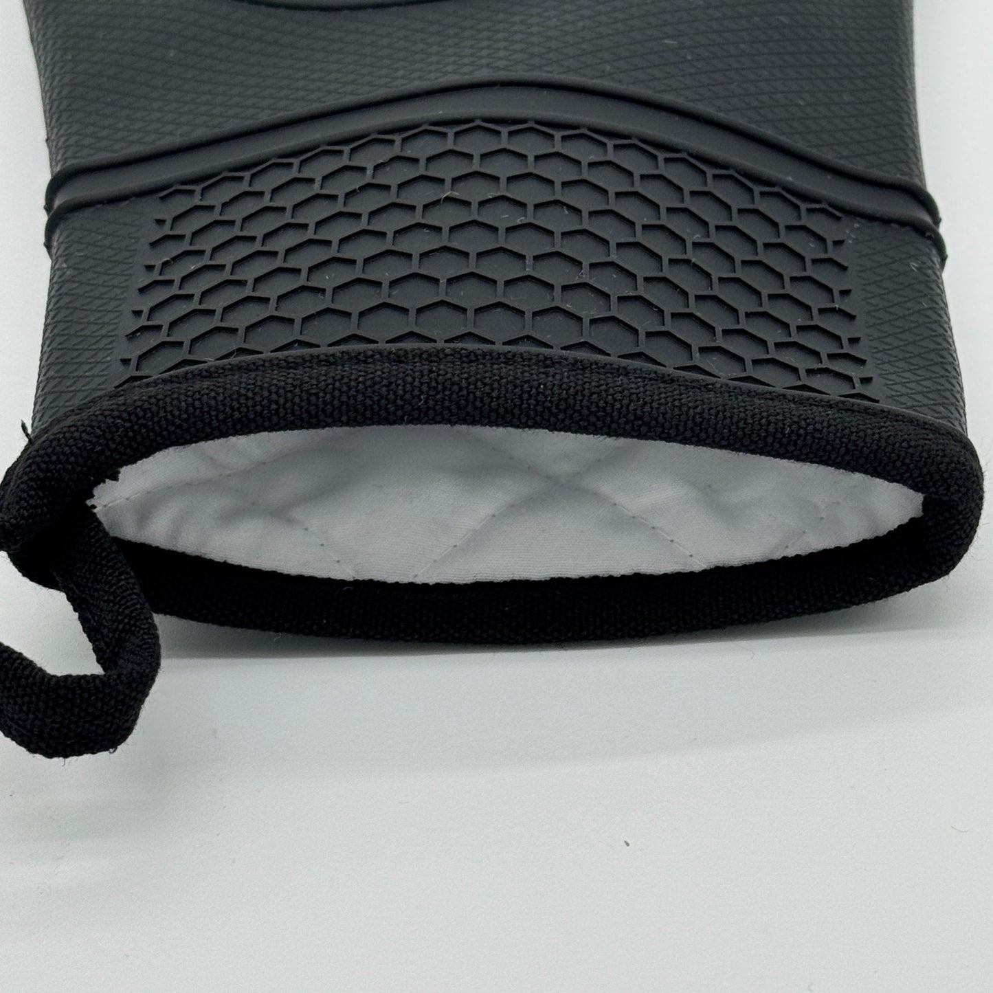 Silicone Oven Gloves in Black – Cotton-Lined, Non-Slip, 1 Set