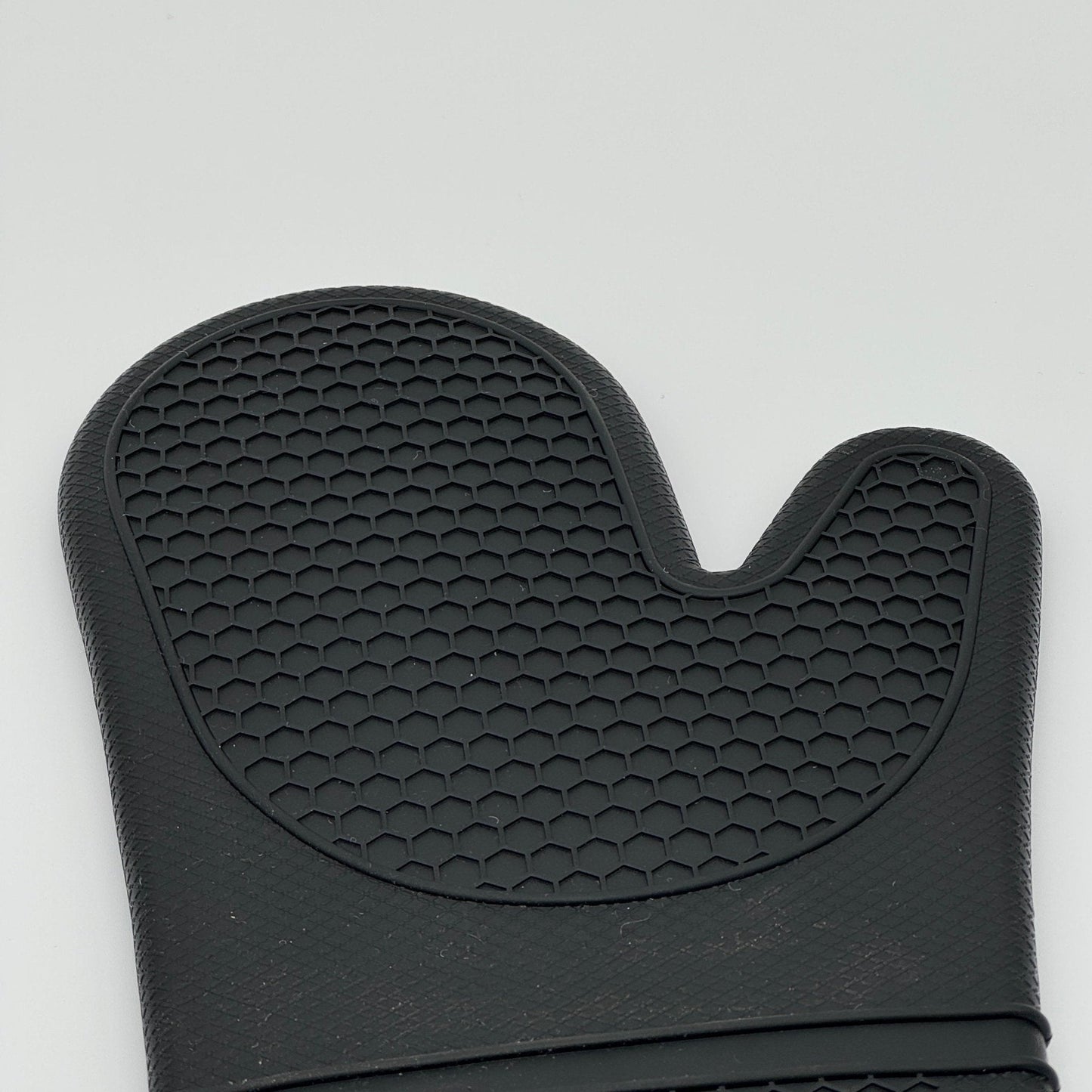 Silicone Oven Gloves in Black – Cotton-Lined, Non-Slip, 1 Set