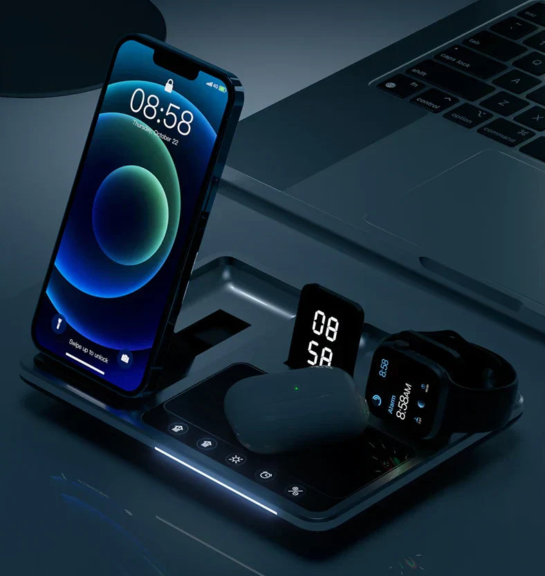 4-in-1 Wireless Charger for iPhone, Apple Watch, and AirPods - Fast Charging