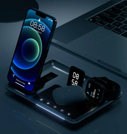 4-in-1 Wireless Charger for iPhone, Apple Watch, and AirPods - Fast Charging