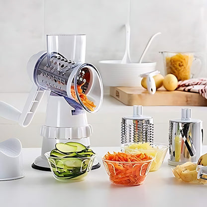 Safe Vegetable Slicer with Finger Guard and Precision Blades