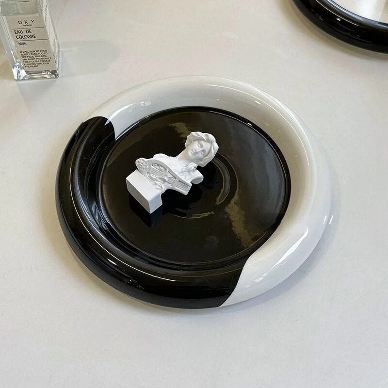 Modern Serving Dish – Geometric Design Ceramic Plate