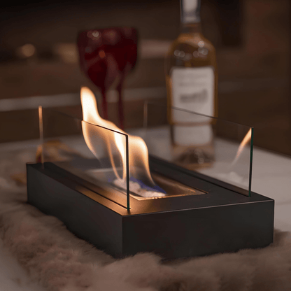 Portable Tabletop Fireplace for Bioethanol Fuel