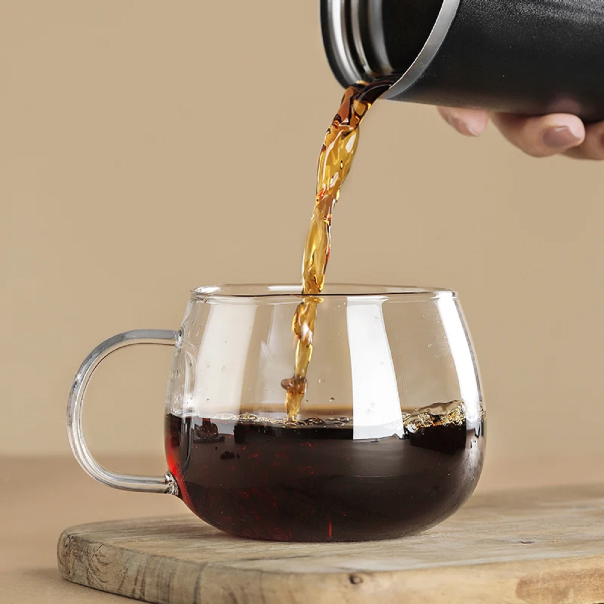 Travel Mug for Pour Over Coffee with Reusable Filter