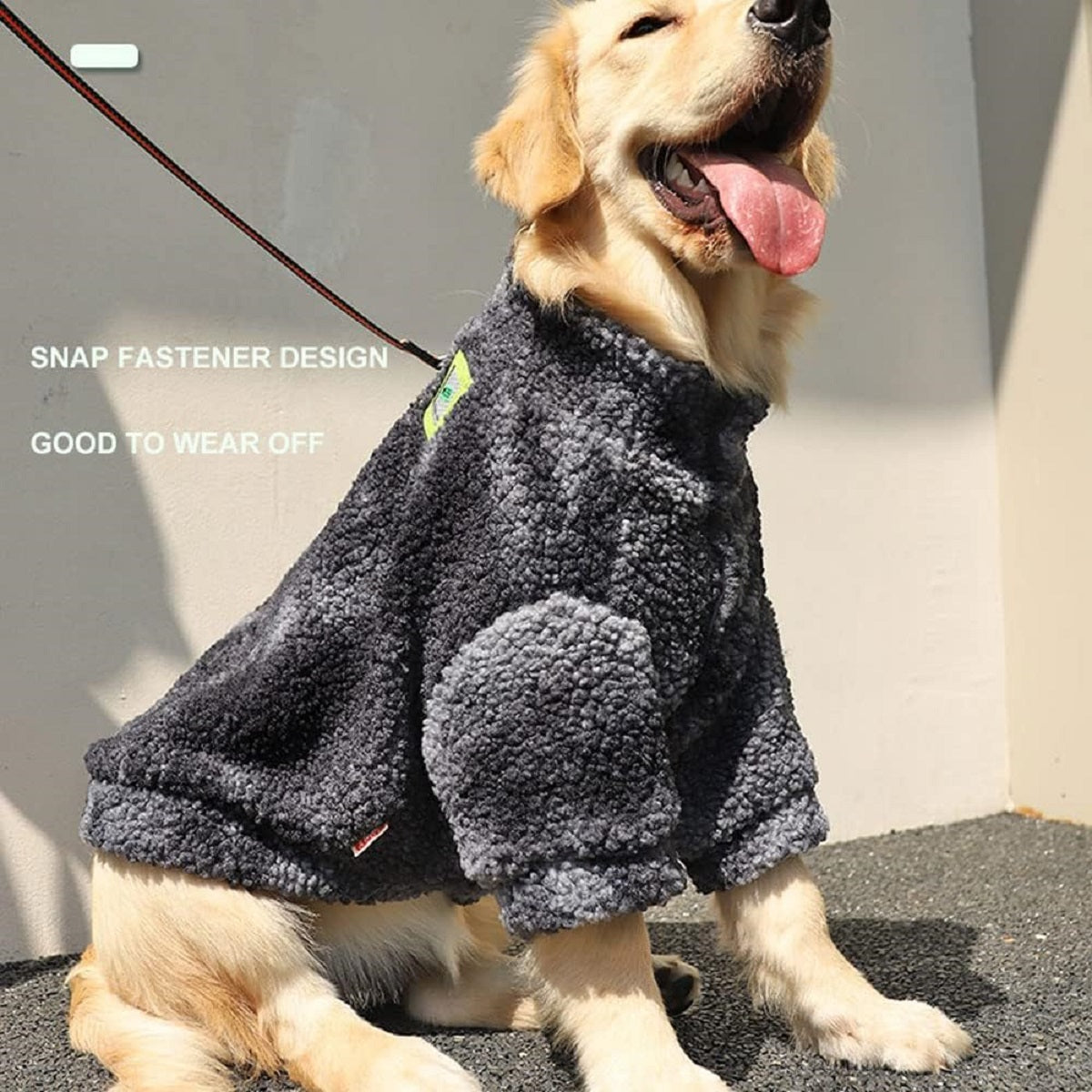 Lambswool Coat Jacket for Large Dogs – Thick Warm Clothing