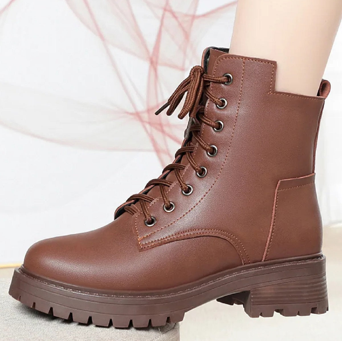 Warm Non-Slip Ankle Boots for Women - Genuine Leather Winter Footwear