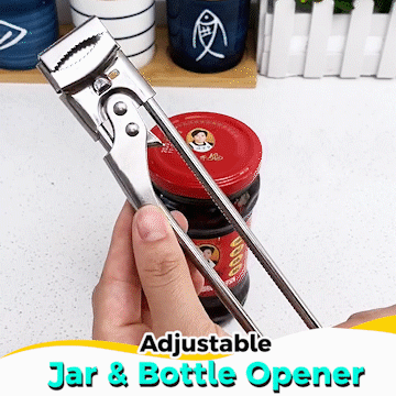 Versatile Bottle and Jar Opener with Adjustable Grip