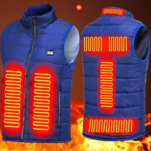 Fleece Vest with Reversible Heated Design