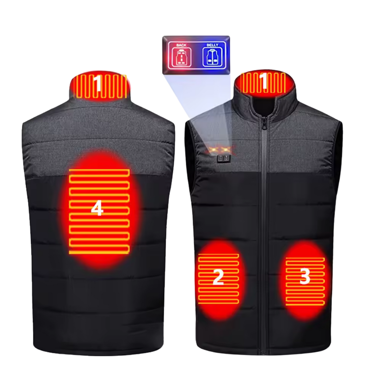 Adjustable Heat Electric Heated Vest