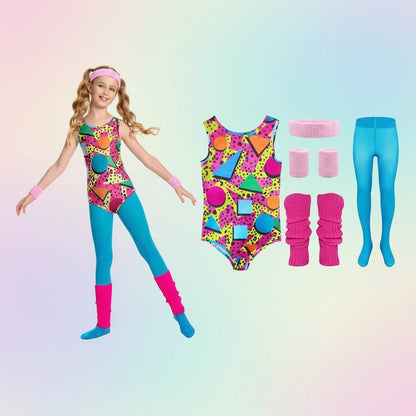 Retro Fitness Party Costume Set – 80s Inspired Outfit