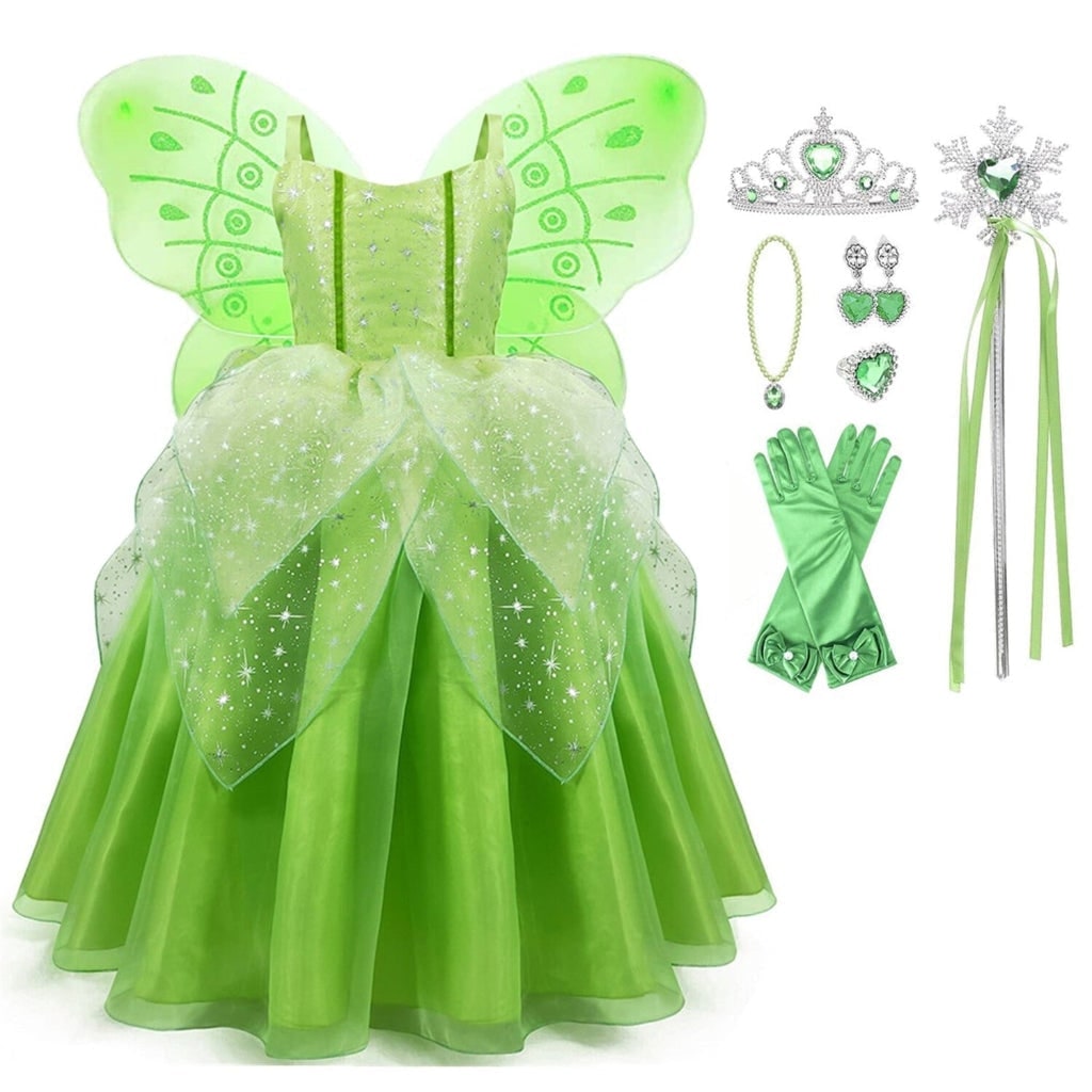 Enchanting Fairy Dress Set for Girls with Wings and Accessories