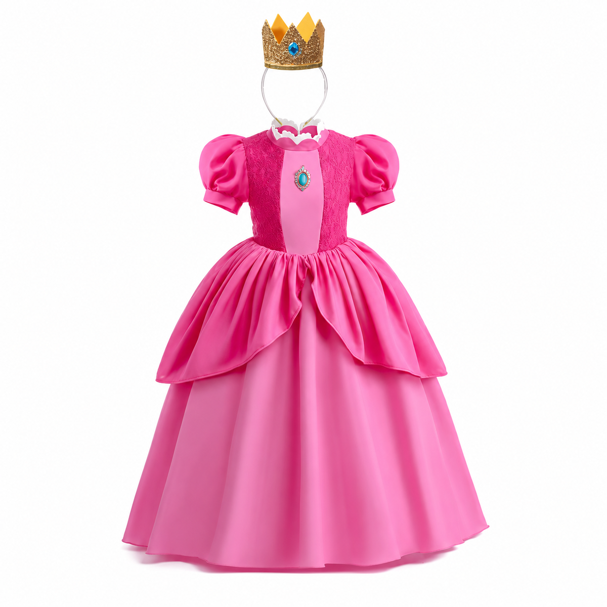 Enchanted Fairy Princess Costume Set with Crown, Gloves, and Wand