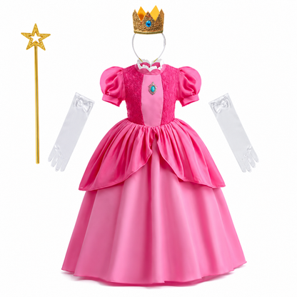 Enchanted Fairy Princess Costume Set with Crown, Gloves, and Wand