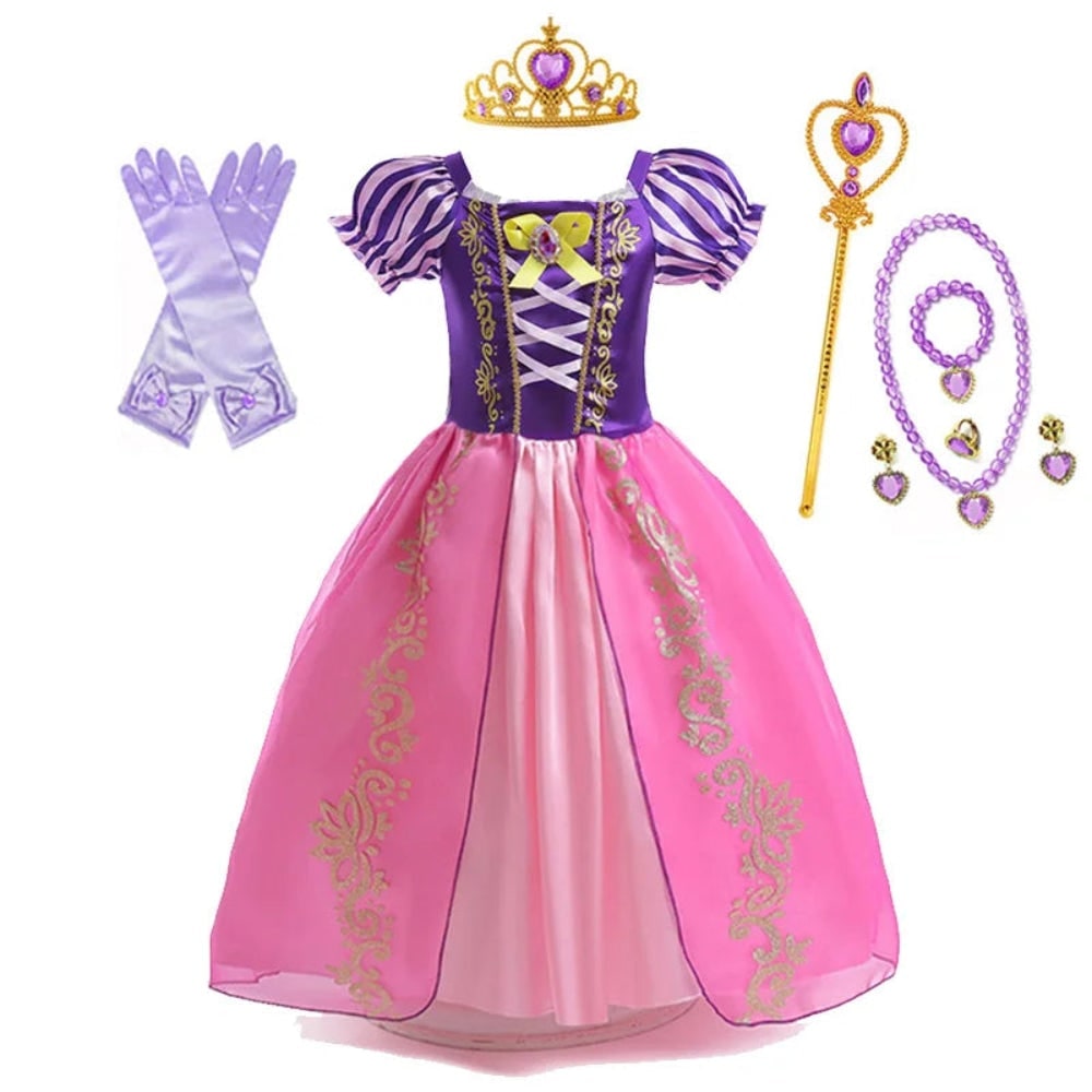 Enchanting Princess Dress-Up Ensemble for Girls