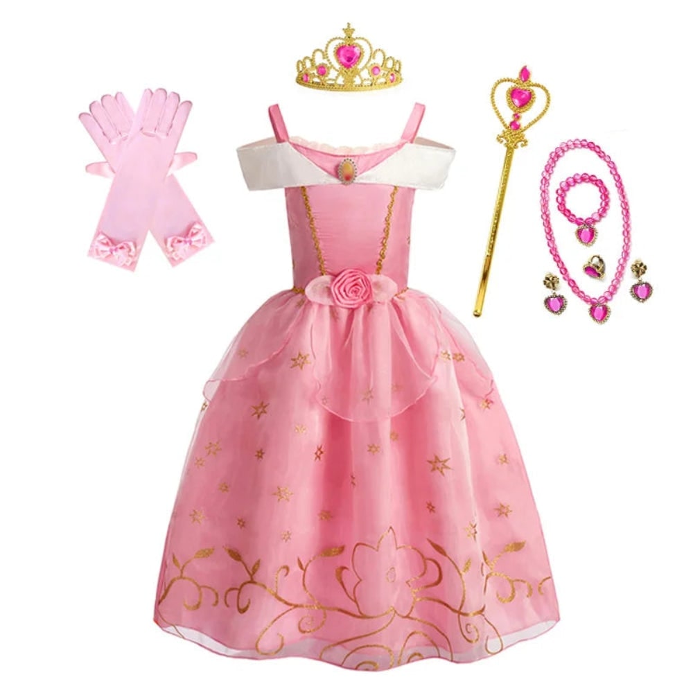 Enchanting Princess Dress-Up Ensemble for Girls