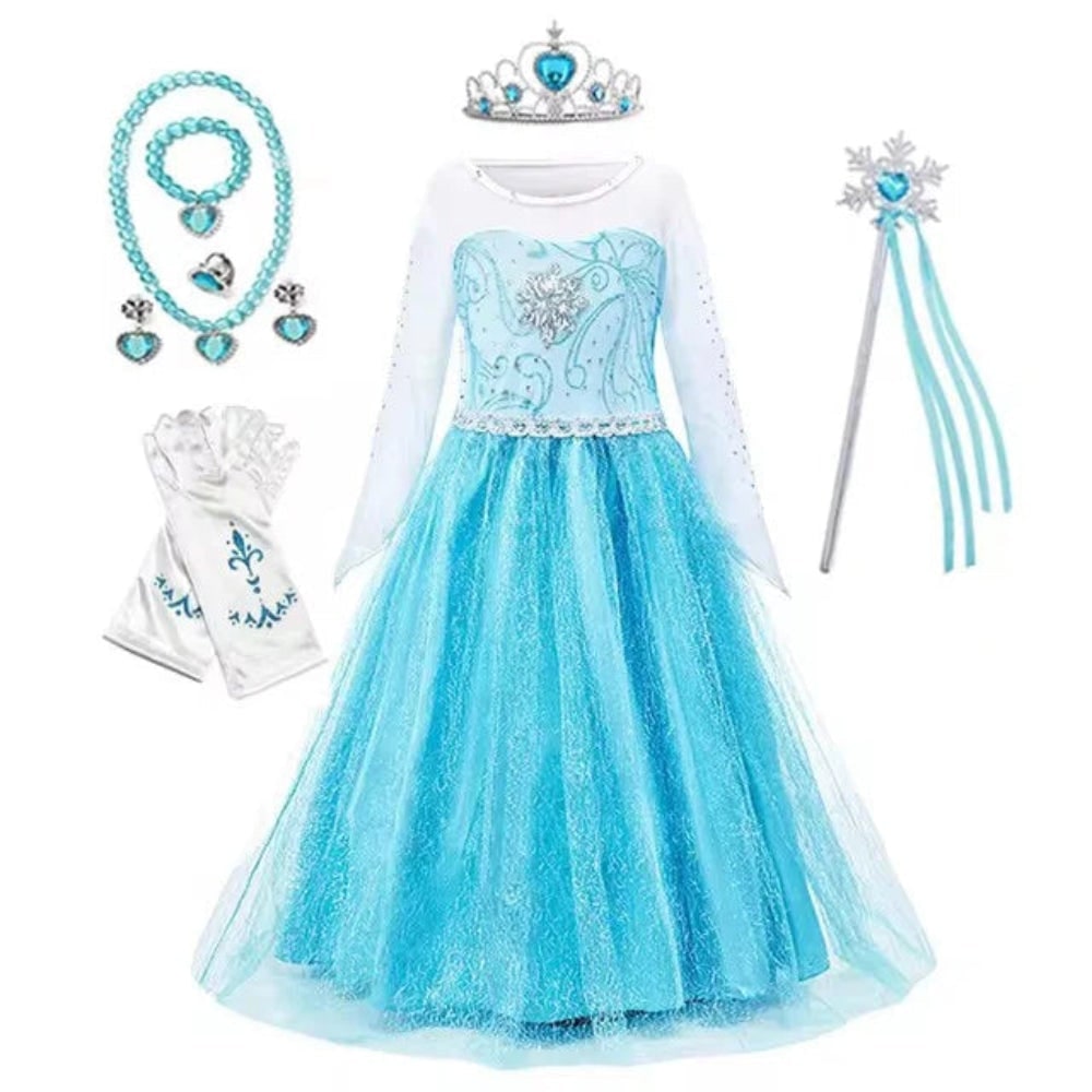 Enchanting Princess Dress-Up Ensemble for Girls