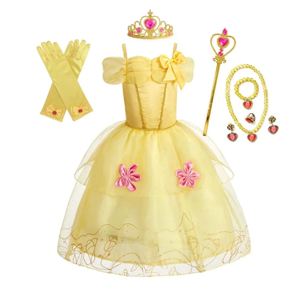 Enchanting Princess Dress-Up Ensemble for Girls