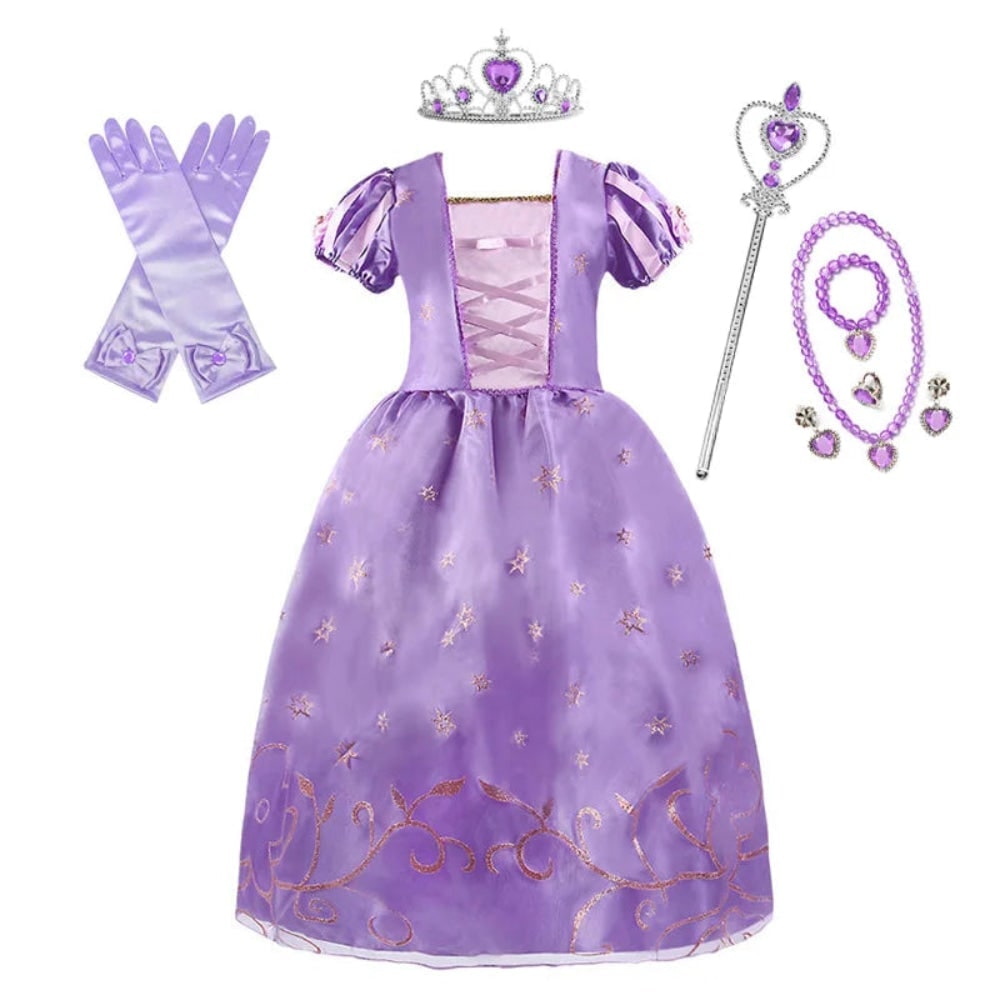 Enchanting Princess Dress-Up Ensemble for Girls