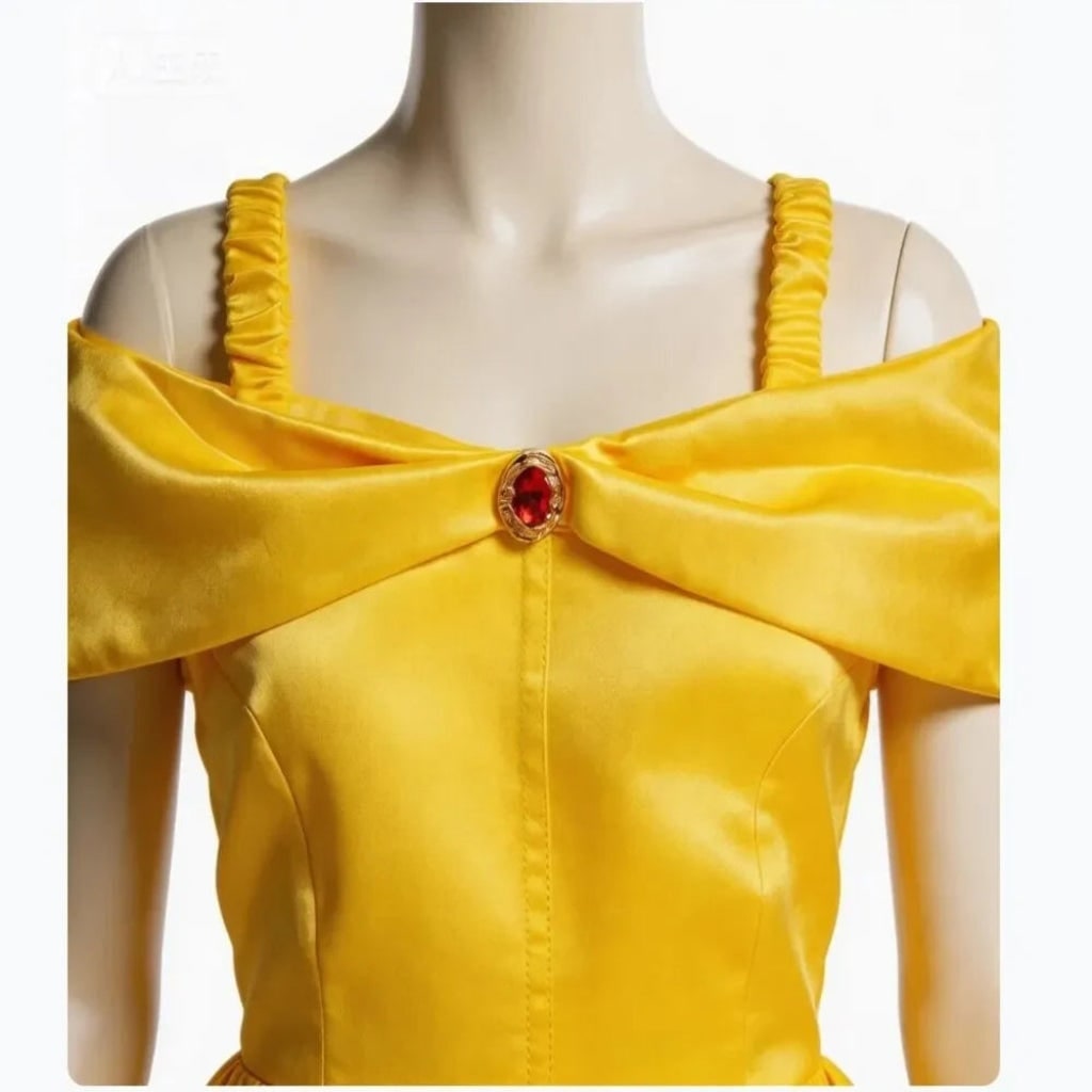 Enchanting Yellow Princess Dress Set with Tiara & Scepter