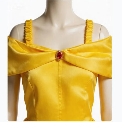 Enchanting Yellow Princess Dress Set with Tiara & Scepter