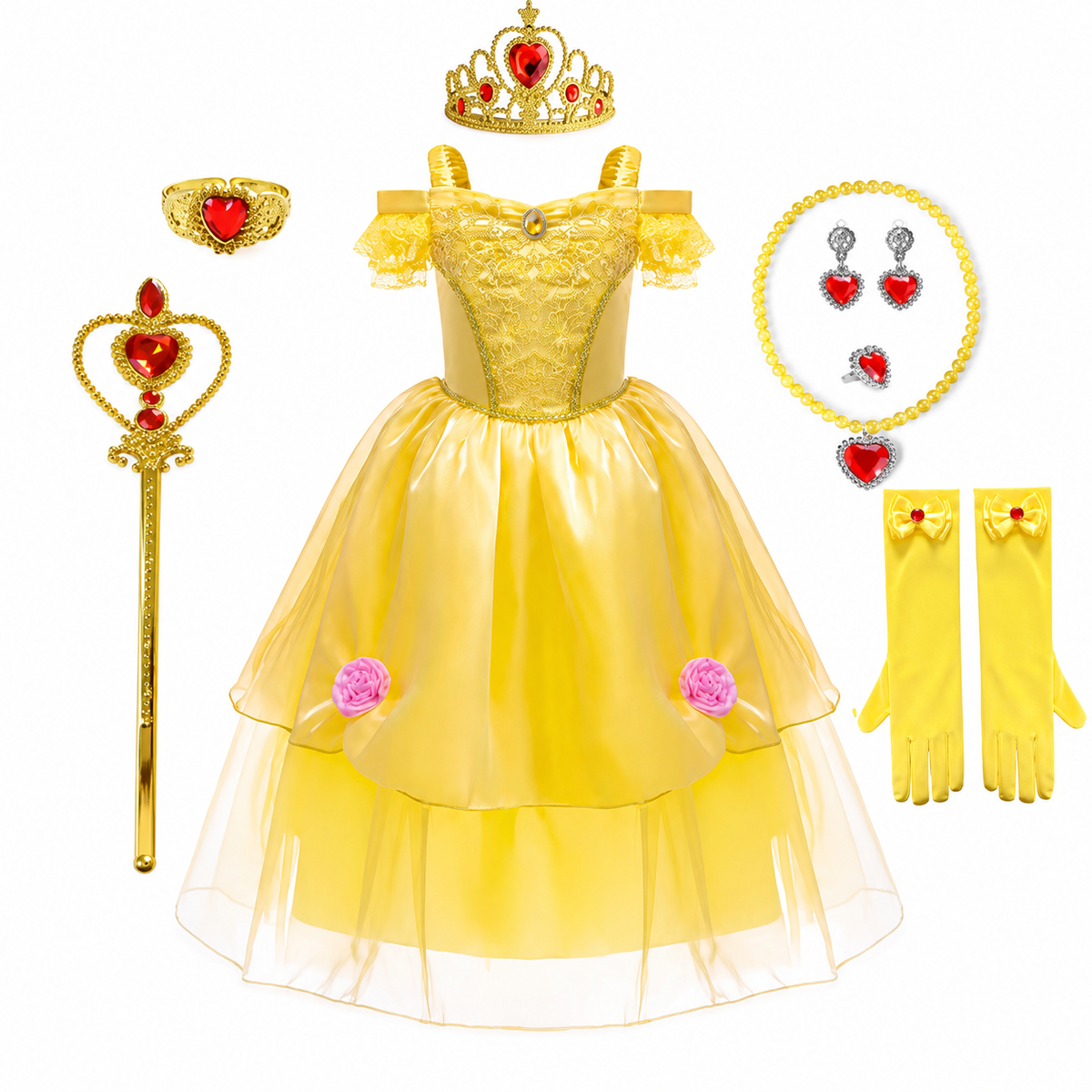 Enchanting Fairy Tale Princess Outfit with Accessories Set