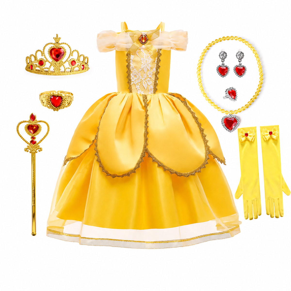 Enchanting Fairy Tale Princess Outfit with Accessories Set