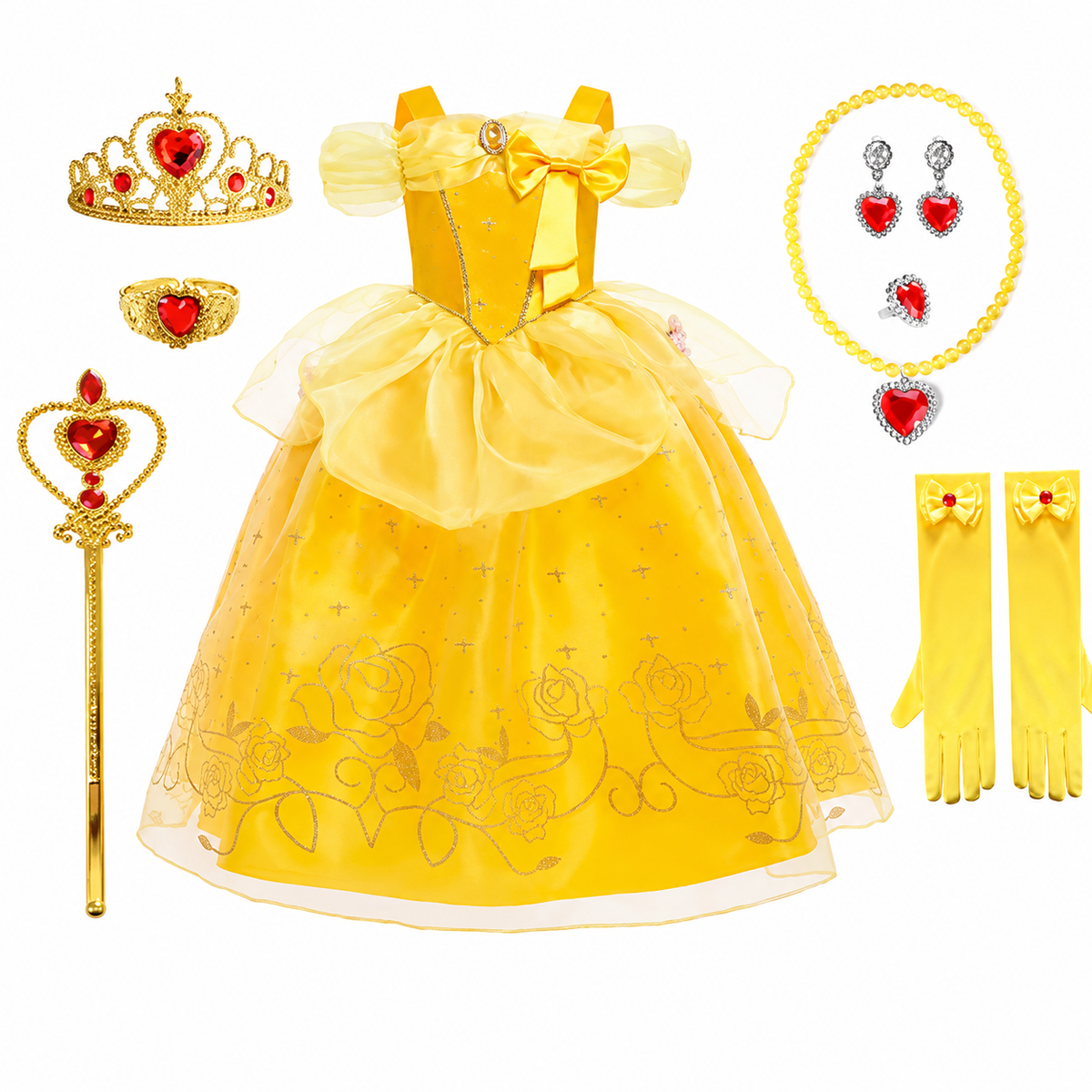 Enchanting Fairy Tale Princess Outfit with Accessories Set