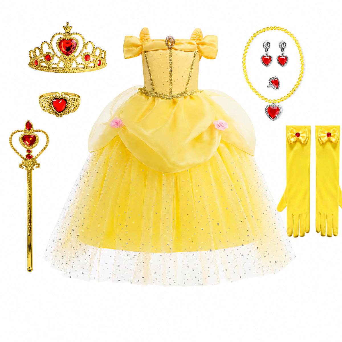 Enchanting Fairy Tale Princess Outfit with Accessories Set