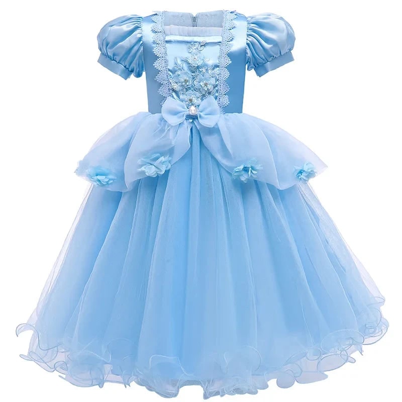 Enchanting Fairy Tale Dress for Girls with Puff Sleeves