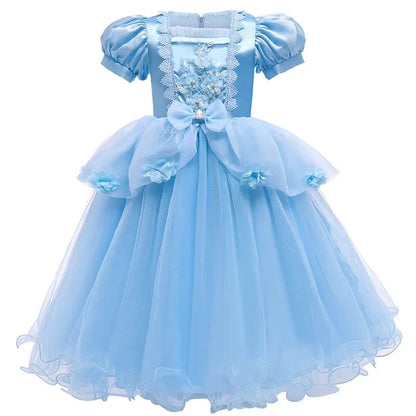 Enchanting Fairy Tale Dress for Girls with Puff Sleeves