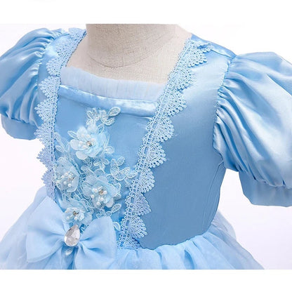 Enchanting Fairy Tale Dress for Girls with Puff Sleeves