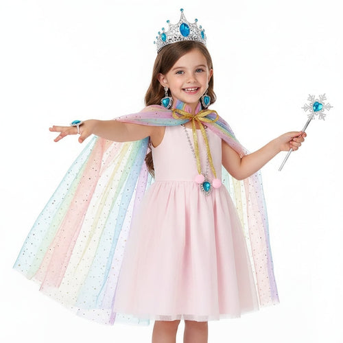 Enchanting Princess Dress-Up Ensemble for Kids with Accessories
