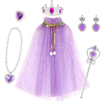Enchanting Princess Dress-Up Ensemble for Kids with Accessories
