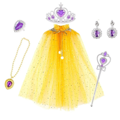 Enchanting Princess Dress-Up Ensemble for Kids with Accessories