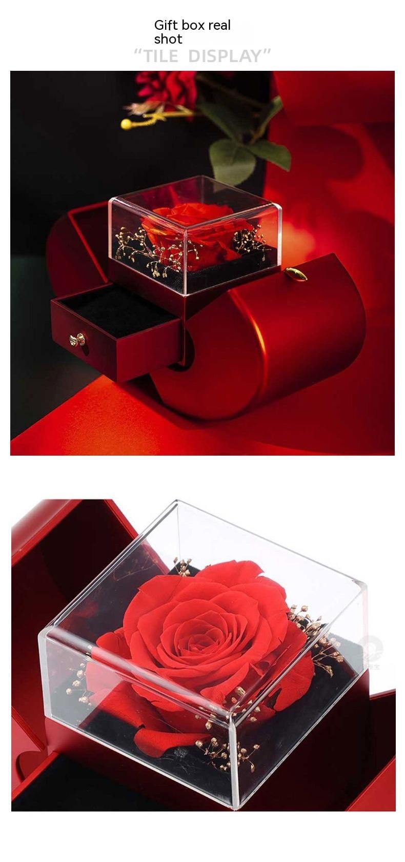 Enchanting Jewelry Box with Everlasting Rose & Necklace for Special Proposals