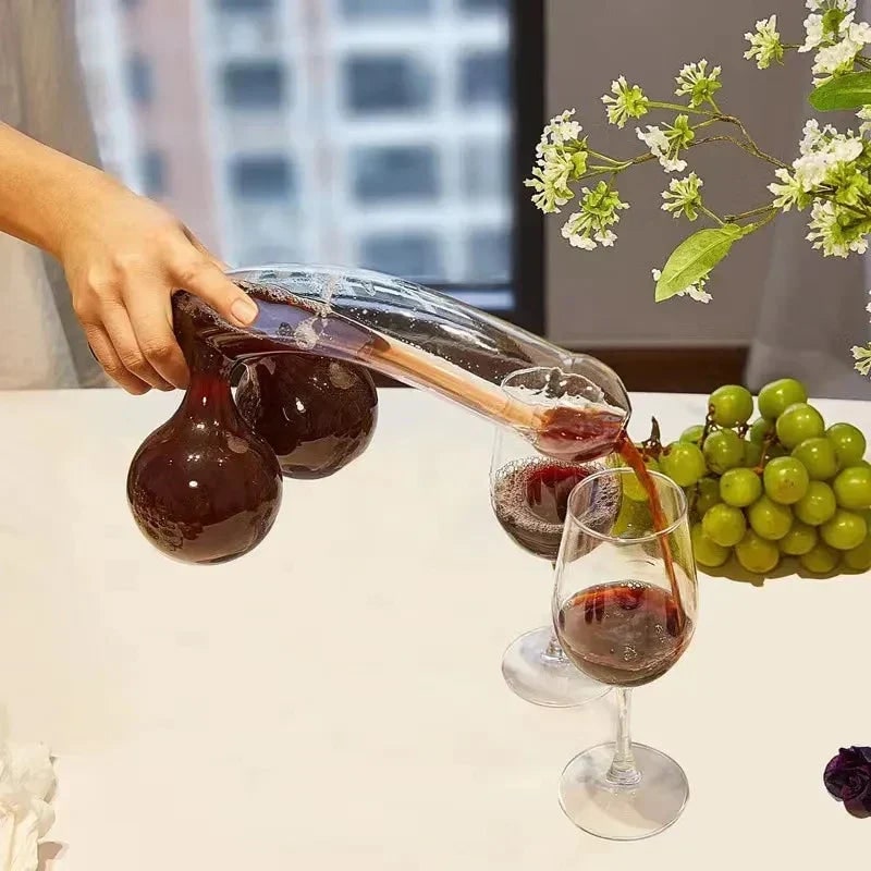 Hilarious Glass Liquor Decanter for Wine & Spirits - 650ml