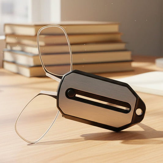 Compact Rimless Reading Glasses with Keychain Case - Lightweight, Multiple Magnifications