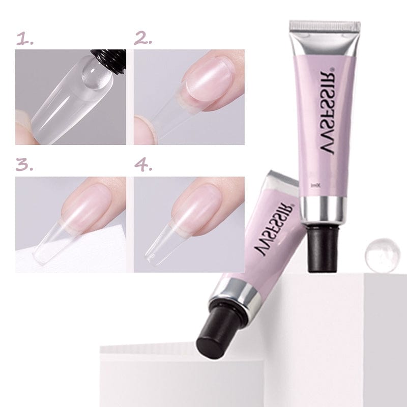 All-in-One Nail Adhesive Kit with UV Lamp and Remover