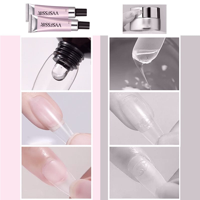 All-in-One Nail Adhesive Kit with UV Lamp and Remover
