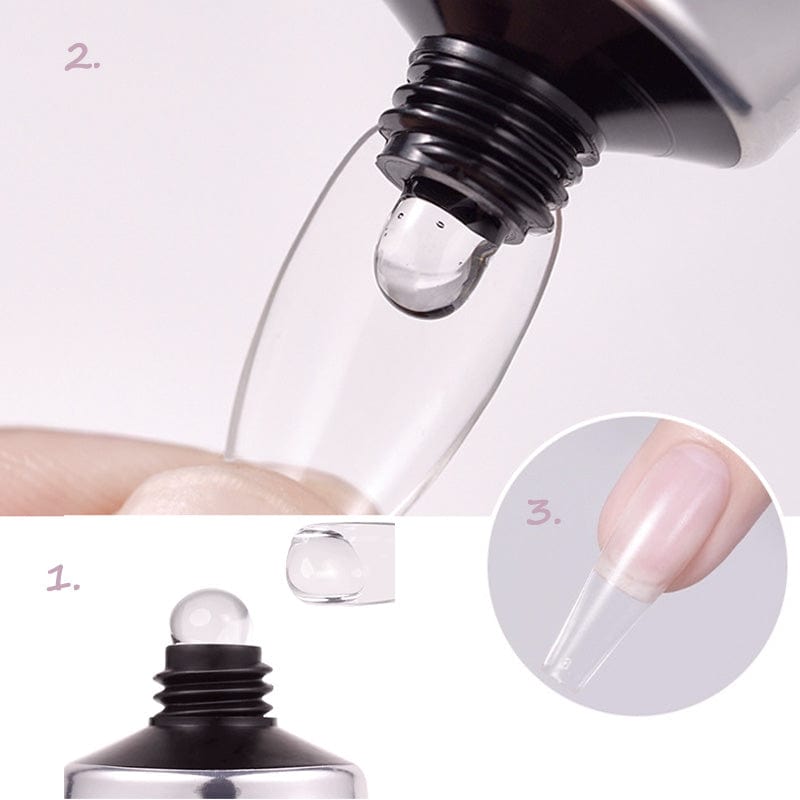 All-in-One Nail Adhesive Kit with UV Lamp and Remover