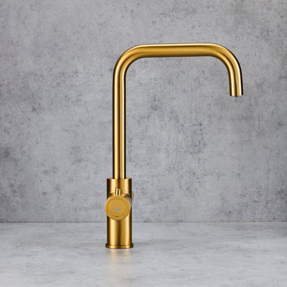 Instant Boiling Water Tap – 3-in-1 Design with Brushed Gold Color