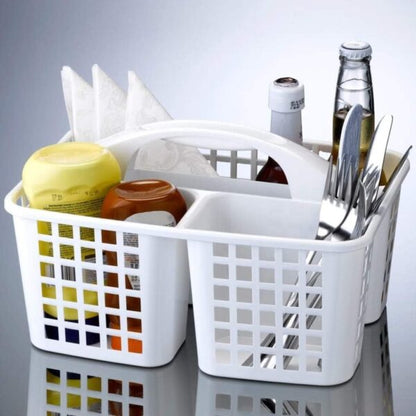 Versatile Triple-Section Storage Basket
