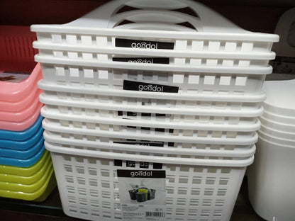 Versatile Triple-Section Storage Basket