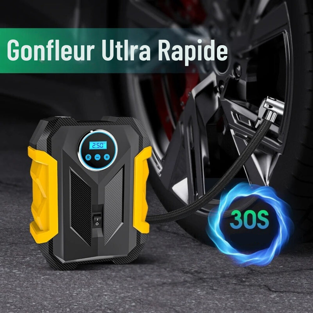 Compact Tire Inflator with Low Noise Operation